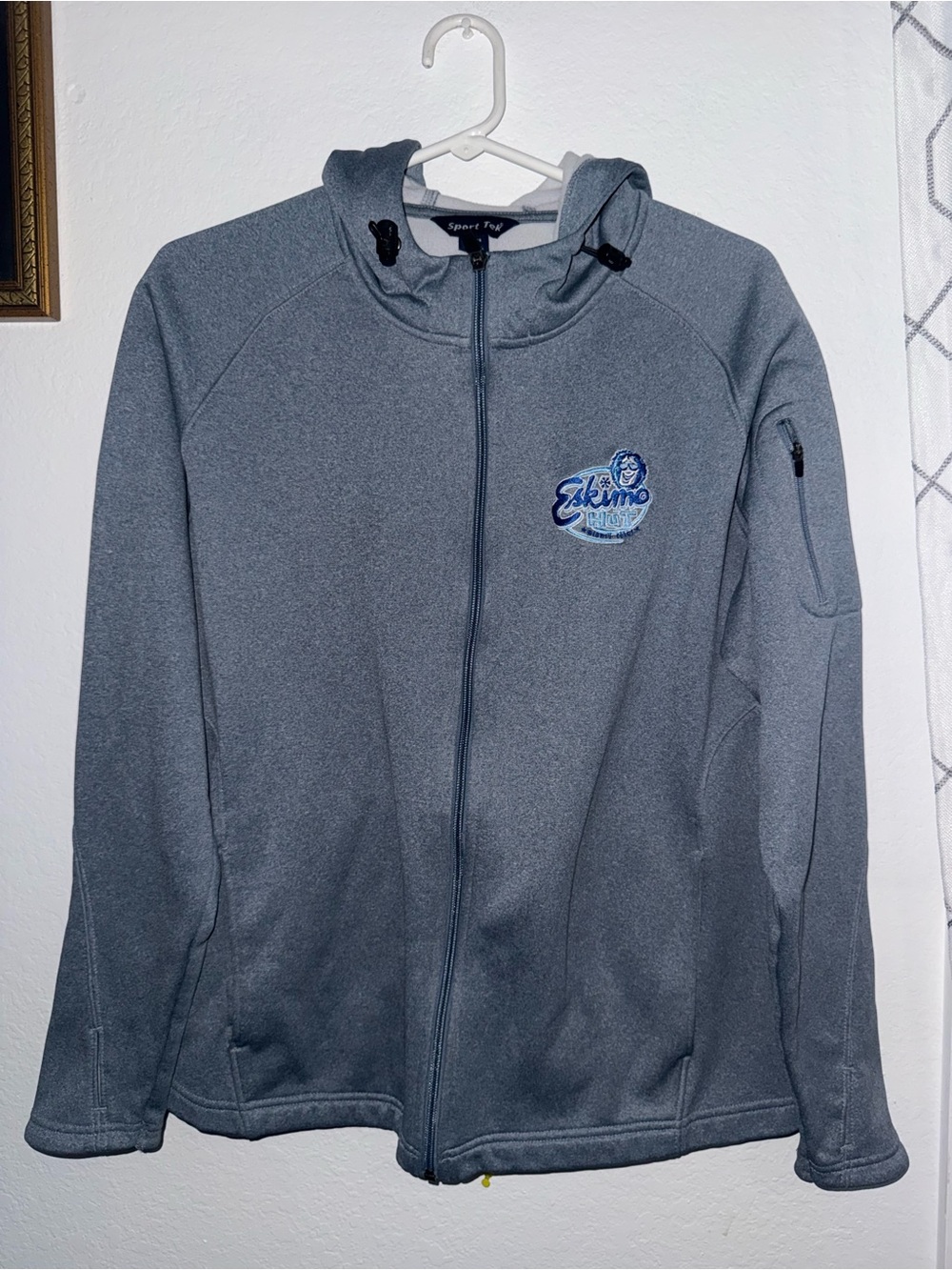 Sport-Tek Ladies Gray Full-Zip Hooded Jacket